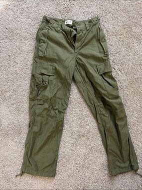 TNA Olive Green Straight-Leg Cargo Pants
